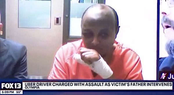 Uber driver Ahmed Ali (Video screenshot)