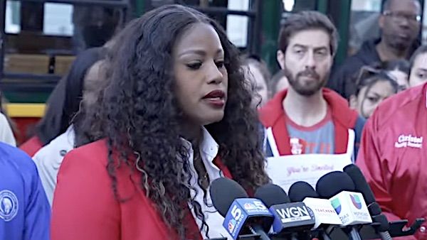 Stacy Davis Gates of the Chicago Teachers Union (Video screenshot)